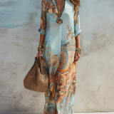 Silvia | Vestido Camisa Mediterrâneo