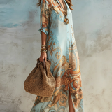 Silvia | Vestido Camisa Mediterrâneo