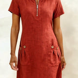 Maria | Vestido de algodão com zíper