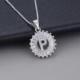 Colar em Ouro Branco com Inicial "Z" e Zircónias