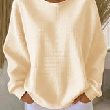 Cecilia | Camisola Textura Waffle, Corte Solto
