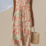 Carolyn | Vestido Midi Florido Sem Mangas