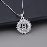Colar em Ouro Branco com Inicial "Z" e Zircónias