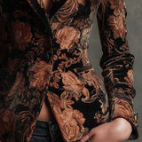 Yvette | Blazer Floral Ornamental Ajustado