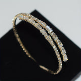 Pulseira Elegante em Ouro Branco com Zircónia Cúbica