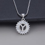 Colar em Ouro Branco com Inicial "Z" e Zircónias