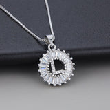 Colar em Ouro Branco com Inicial "Z" e Zircónias