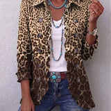 Ilaria | Casaco leopardo com folhos