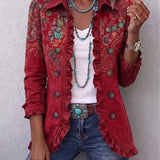 Carlotta | Casaco boho paisley com folhos