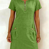 Maria | Vestido de algodão com zíper