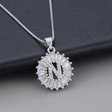 Colar em Ouro Branco com Inicial "Z" e Zircónias