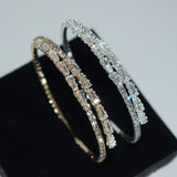 Pulseira Elegante em Ouro Branco com Zircónia Cúbica
