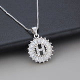Colar em Ouro Branco com Inicial "Z" e Zircónias