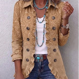 Chiara | Casaco western estampado com folhos