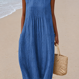 Ruth | Vestido Midi Sem Mangas com Textura