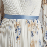 Lavinia | Vestido Maxi Floral de Manga Comprida e Decote em V