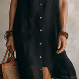 Modern Boho | Vestido Midi de Linho Sem Esforço