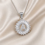 Colar em Ouro Branco com Inicial "Z" e Zircónias