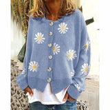 Casaco de Malha com Estampado Floral