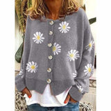 Casaco de Malha com Estampado Floral