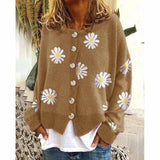 Casaco de Malha com Estampado Floral