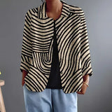 Hazel | Blazer Às Riscas Aberto
