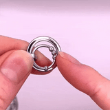 colar fidget prateado com 4 contas