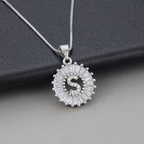 Colar em Ouro Branco com Inicial "Z" e Zircónias