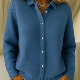 Katrina | Cardigan aos Botões em Tricot Texturado