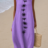 Georgette | Vestido Midi Floral Sem Mangas