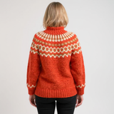 Camisola de Gola Alta Jacquard Christine
