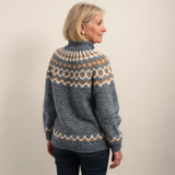 Camisola de Gola Alta Jacquard Christine