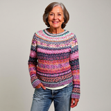 Camisola de Malha Mesclada Rosa Élina