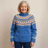 Camisola de Gola Alta Jacquard Christine