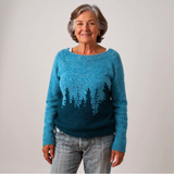 Camisola de Malha Padrão Floresta Brigitte