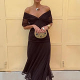 Lidia | Vestido Maxi com Ombros à Mostra