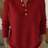 Helena | Camisola de Malha com Botões Henley