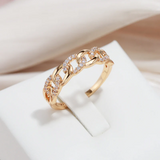 Anel Dourado "Maille Chic"