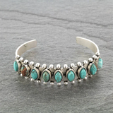 Pulseira Vintage com Pedra de Turquesa