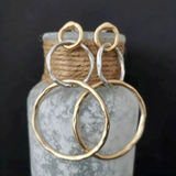 Brincos Vintage em Dourado e Prata