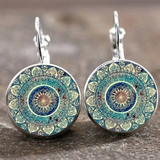 Brincos Vintage de Mandala Redonda