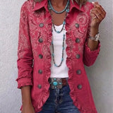 Isotta | Casaco paisley vintage com folhos