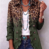 Ludovica | Blazer leopardo dégradé com folhos