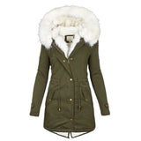 Luna - Casaco de inverno comprido, elegante e forrado