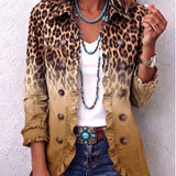 Paola | Blazer leopardo ombré com folhos