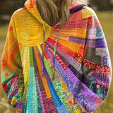 Tansy | Pullover com Capuz Estampado, Corte Solto