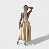 Cielo - Vestido Midi com Abertura