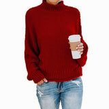 Beatrix | Camisola Gola Alta Oversized de Malha Grossa