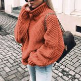 Beatrix | Camisola Gola Alta Oversized de Malha Grossa